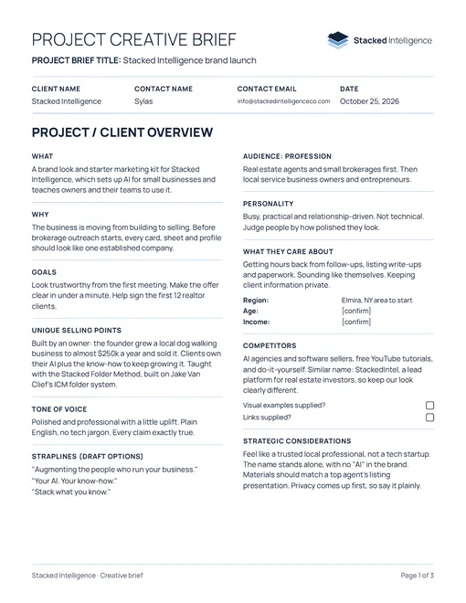 Creative brief